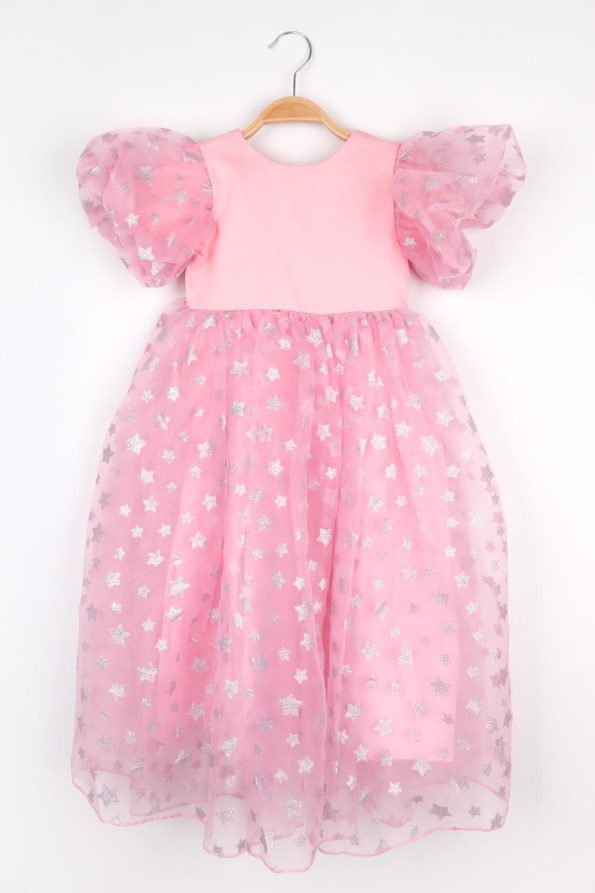 Pink Star Tulle Skirt Dress for Girls - Elsa
