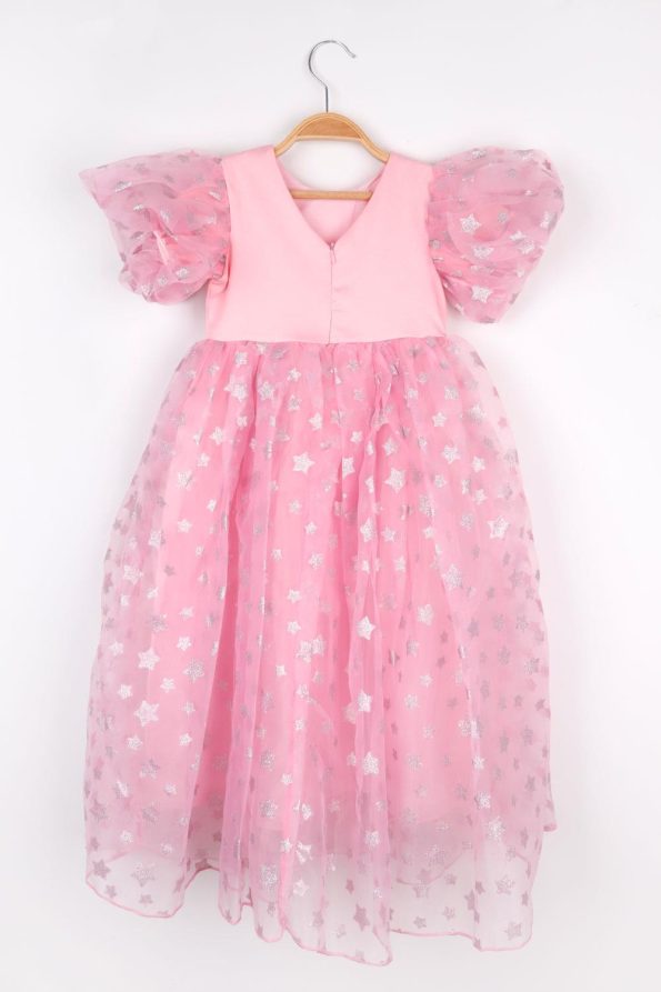 Pink Star Tulle Skirt Dress for Girls - Elsa