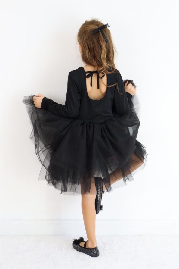 Black Tulle Skirt Girl's Ballerina Dress - Miranda