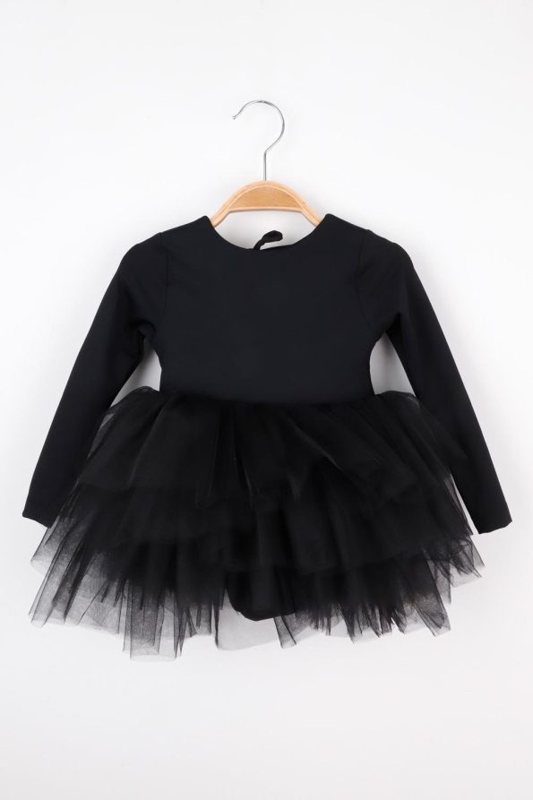 Black Tulle Skirt Girl's Ballerina Dress - Miranda