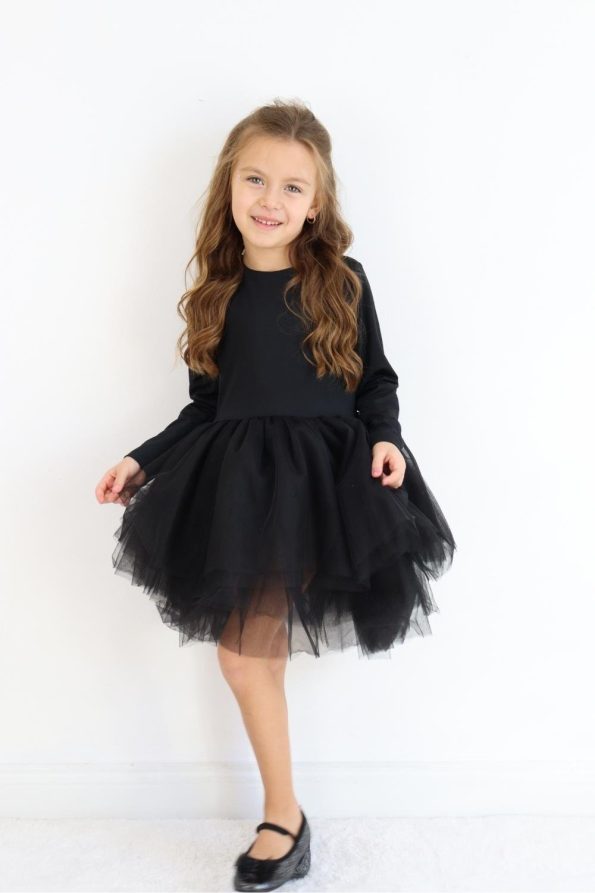 Black Tulle Skirt Girl's Ballerina Dress - Miranda
