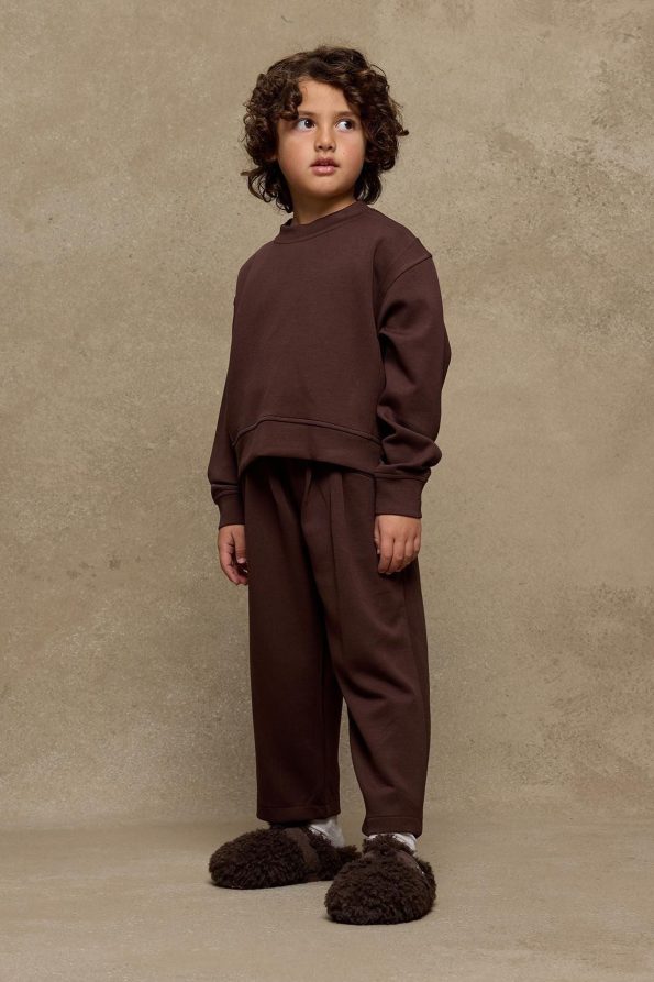 Soft Modal Pleated Set Brown