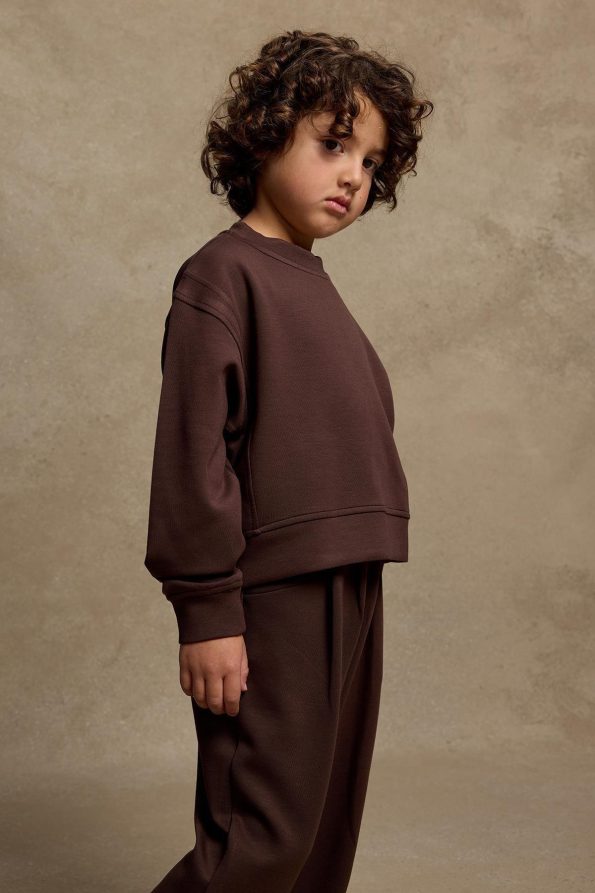 Soft Modal Pleated Set Brown